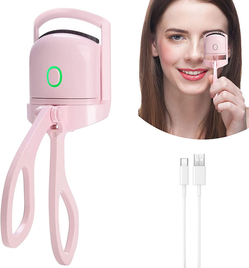 Portable Heated Eyelash Curler: Long-Lasting Curls