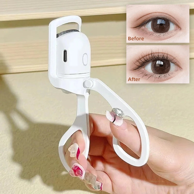 Portable Heated Eyelash Curler: Long-Lasting Curls