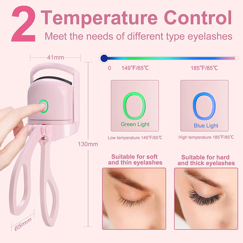 Portable Heated Eyelash Curler: Long-Lasting Curls