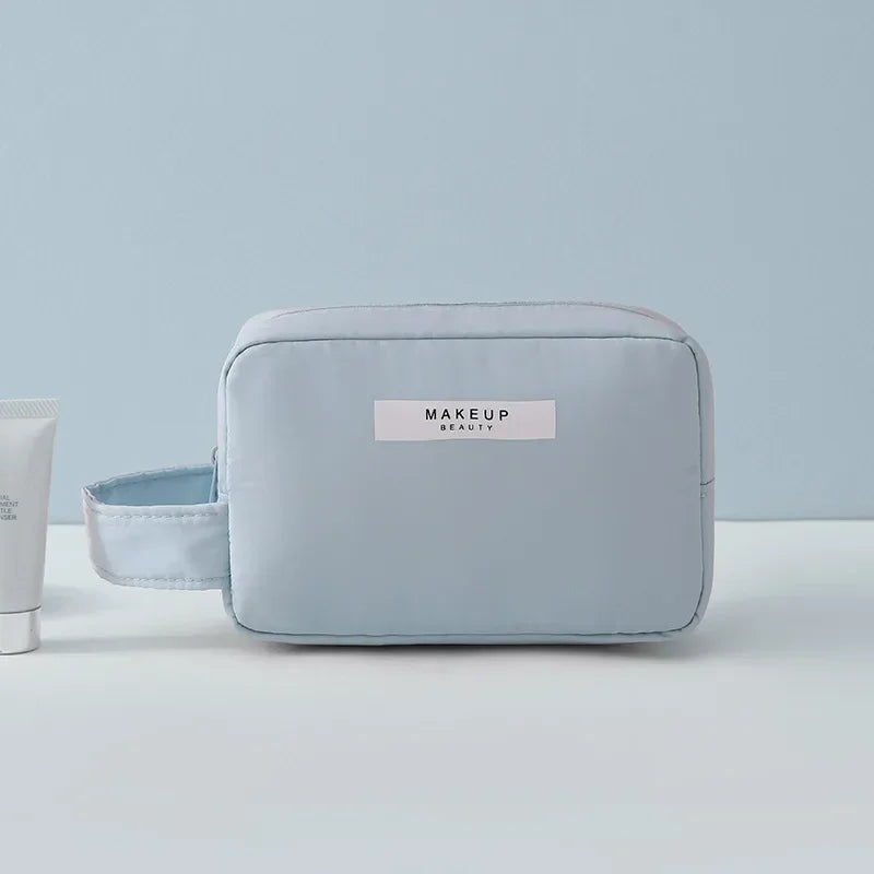 Waterproof Travel Makeup Bag with Skincare and Toiletry Compartments